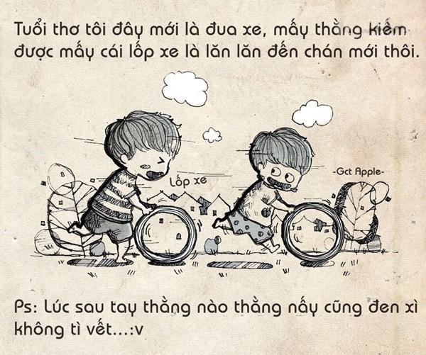 Xin một vé trở về tuổi thơ qua bộ tranh “Tuổi thơ tôi”